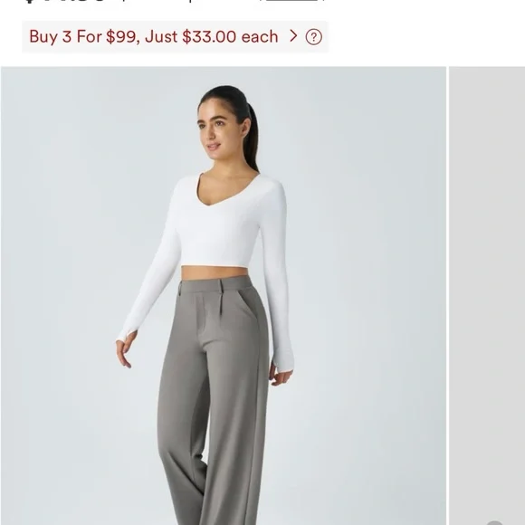 Halara Women's High Waisted Straight Leg Work Pant Trio - Picture 8 of 16